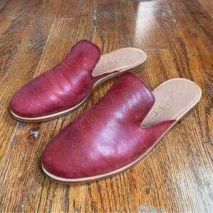 Like new handmade Laiik Phoebe berry leather mules